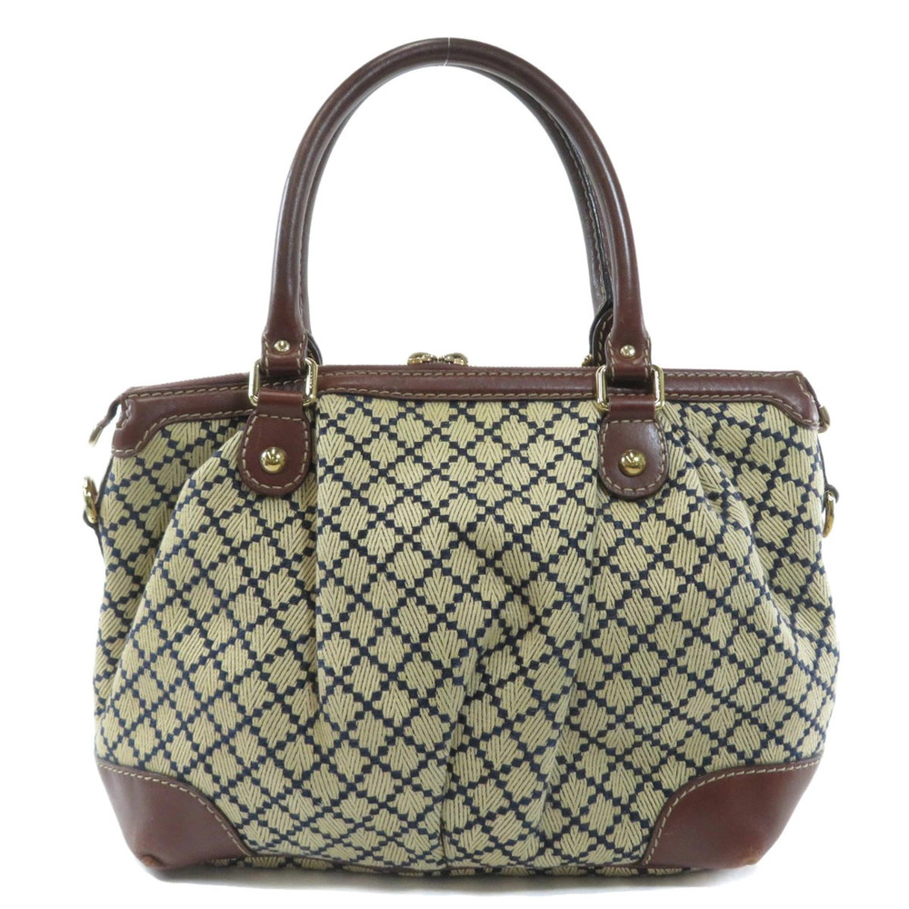 Gucci Canvas Leather Handbag Diamante